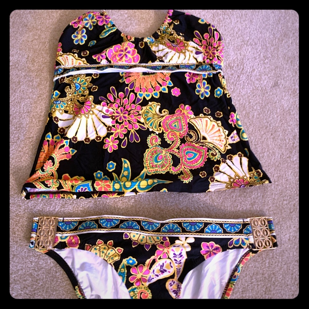 Trina Turk Paisley Tankini Top